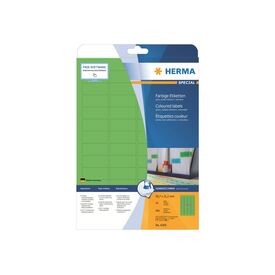 HERMA Coloured labels A4, 45,7 x 21,2 mm, green, removable