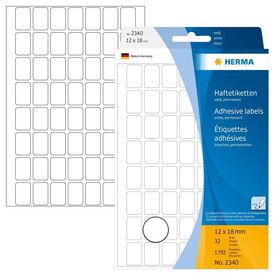 HERMA Multi-purpose labels, 12 x 18 mm, white,