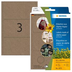 HERMA Multi-purpose labels, 52 x 100 mm, silphie-paper,
