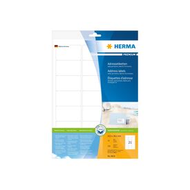 HERMA PREMIUM Address labels A4, 63,5 x 38,1 mm, white