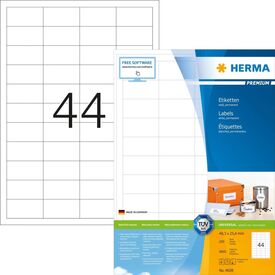 HERMA PREMIUM labels A4, 48,3 x 25,4 mm, white
