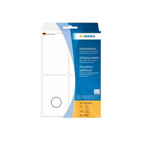 HERMA Permanent adhesive white 52 x 82 mm 128 label(s) (32 2490