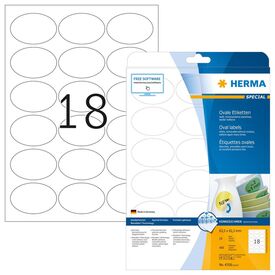 Removable labels A4, 63,5 x 42,3 mm, white