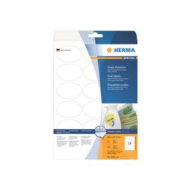 Removable labels A4, 63,5 x 42,3 mm, white