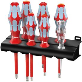 Wera 3160 i 7 Screwdriver set, stainless and rack