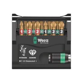 Wera BitCheck 12 Diamond 1 Screwdriver bit set 12 05057421001