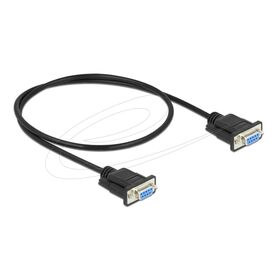 Delock Null modem cable DB9 (F) to DB9 (F) 50 cm 87308