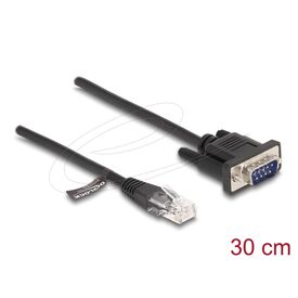 Delock Serial RS232 cable RJ45 (M) to DB9 (M) 30 cm 88008