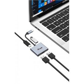 Equip 133484 USB-C Dual HDMI Adapter 100W PD