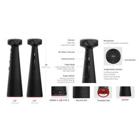IPEVO TOTEM 360 Conference Camera + Speakerphone