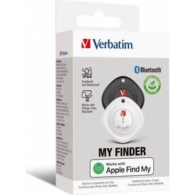 Verbatim My Finder MYF-02 Bluetooth Item Finder 2-Pack Black White
