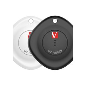 Verbatim My Finder MYF-02 Bluetooth Item Finder 2-Pack Black White