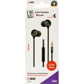 2GO In-Ear Stereo Headset Deluxe 3.5mm Black/Anthracite