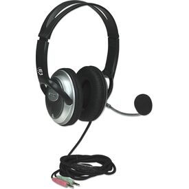 Manhattan Classic Stereo Headset 3.5mm Mic Black