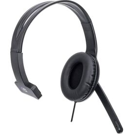 Manhattan Mono USB Headset USB-A Mic Black