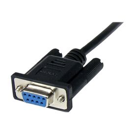 StarTech 2m DB9 RS232 Null Modem Cable Black