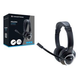 Conceptronic POLONA02BA Headset onear wired 3.5 mm POLONA02BA