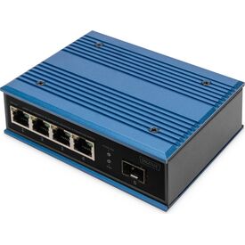 DIGITUS DN-651131 Industrial PoE+ Switch 4-Port Fast Ethernet 1x SFP