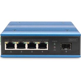 DIGITUS DN-651131 Industrial PoE+ Switch 4-Port Fast Ethernet 1x SFP