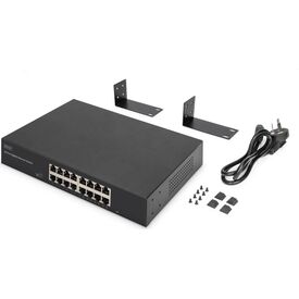 DIGITUS DN-80112-2 16-Port Gigabit Switch, Unmanaged, 19"