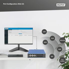 Digitus DN-651156 Industrial L2 Managed Switch DIN Rail