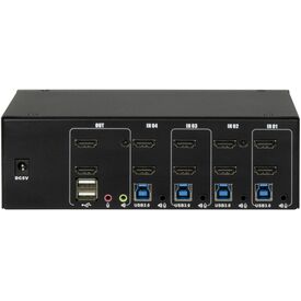 Inter-Tech IPC KVM Switch AS-42HUS HDMI 4K@60Hz 4-Port Black