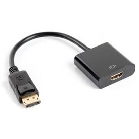 Lanberg AD-0009-BK 0.1 m DisplayPort to HDMI Adapter Cable Black