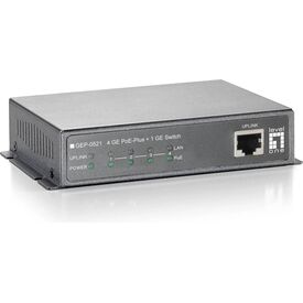LevelOne GEP-0521 4-Port Gigabit Unmanaged PoE+ Switch
