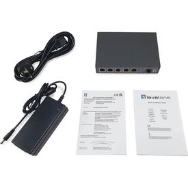 LevelOne GEP-0625 2.5GbE PoE Switch 5-Port Unmanaged 57W