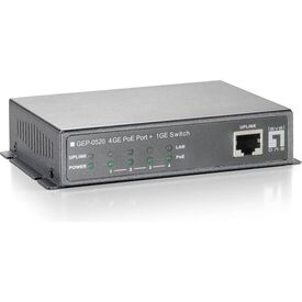 LevelOne GEP0520 Switch 4 x 101001000 (PoE) + 1 x GEP0520