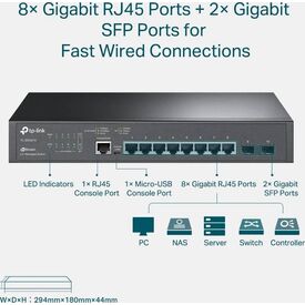 TPLink JetStream TLSG3210 Switch Managed 8 x SG3210(UN)