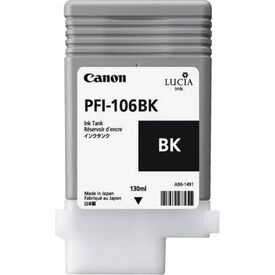 Canon PFI106 BK 130 ml black original ink tank for 6621B001