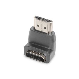DIGITUS HDMI Adapter 90° Angled, HDMI Female to Male, Black
