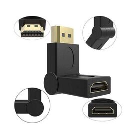 Equip HDMI Adapter 45° Rotating Connector Black