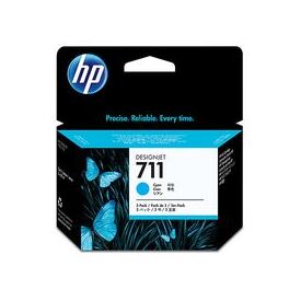 HP 711 Cyan Original DesignJet Ink Cartridge 3-pack 29 ml