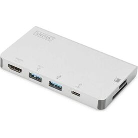 DIGITUS USB-C 6-Port Multiport Travel Dock HDMI 2x USB-A SD microSD PD