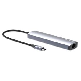 Manhattan 153959 USB-C 6-in-1 Dock HDMI 4K 60Hz GbE 100W