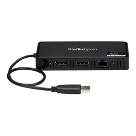 StarTech USBA2DPGB USB-A Dual DisplayPort Dock 4K 60Hz GbE