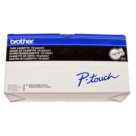 Brother TC101A Laminated tape black on transparent Roll (1.2cm x 7.7m) 10 roll(s) for P-Touch PT-2000, PT-3000, PT-500, PT-5000, PT-8E
