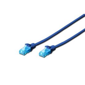 DIGITUS CAT 5e U/UTP Patch Cord 0.5 m Blue RJ45 to RJ45