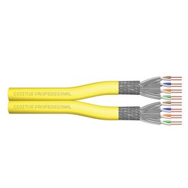 DIGITUS CAT 7A S/FTP Installation Cable Duplex 500 m Yellow