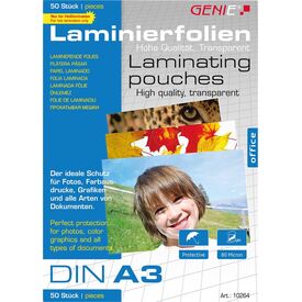 GENIE Laminating Pouches DIN A3 80 Micron 50 Sheets