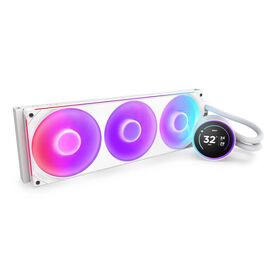 NZXT Kraken Elite 420 RGB White 420mm AIO Liquid Cooler with 2.72" IPS LCD