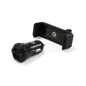 Conceptronic 2-Port USB Car Charger Kit | 10W | Black