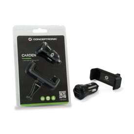 Conceptronic 2-Port USB Car Charger Kit | 10W | Black