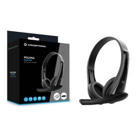 Conceptronic POLONA06B3T Wired Stereo Headset | Black