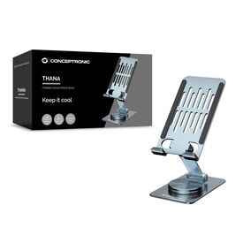 Conceptronic THANA08G Foldable Swivel Phone Stand | Grey