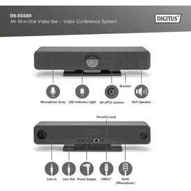 DIGITUS 4K All-in-One Video Bar Pro USB-C AI ePTZ