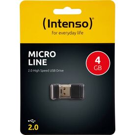 Intenso Micro Line 4GB USB 2.0 Flash Drive Black