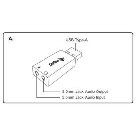 equip USB Audio Adapter | External Sound Card | Black